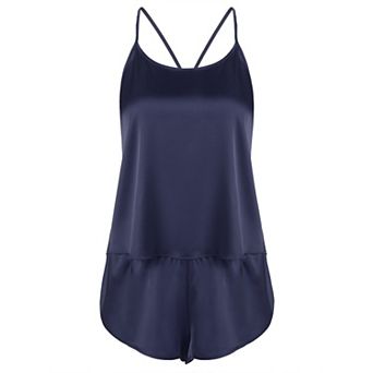 Ekouaer Satin Pajamas Set for Women Silky Backless Lingerie