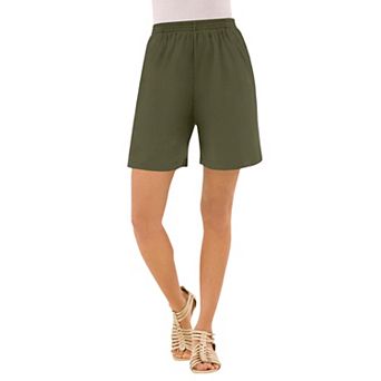 Roaman's Women's Plus Size Soft Knit Pull-On Short