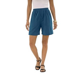 Roaman's Women's Plus Size Soft Knit Pull-On Short