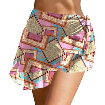Ekouaer Sarong Wraps Chiffon Beach Coverup Sheer Short Bathing Suit Cover Up Skirt Swimwear