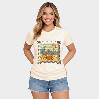 Crab Frame - Women's Short Sleeve Graphic T-Shirt