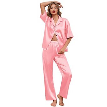 Ekouaer Women’s Soft Button Down Pajama Set Short Sleeve 2 pc Sleepwear