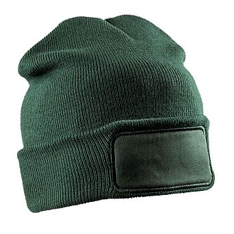 Result Winter Essentials Unisex Adult Double Knit Printer Patch Beanie
