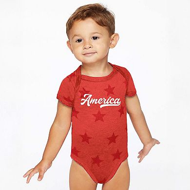 America - Baby Short Sleeve Star Bodysuit