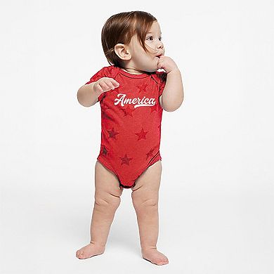 America - Baby Short Sleeve Star Bodysuit