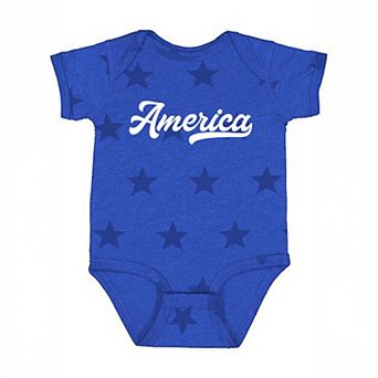 America - Baby Short Sleeve Star Bodysuit