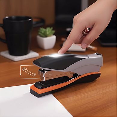 40-Sheet Heavy Duty Stapler, Jam-Free Reduced Effort Soft Grip Metal Orange/Gray