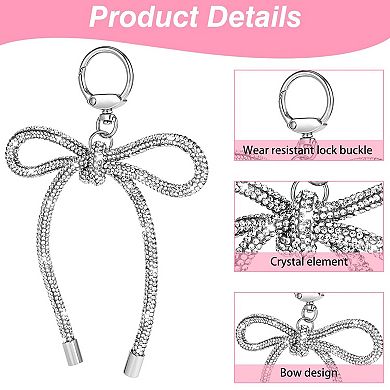 Women's Rhinestone Bow Keychain Cute Bag Charms