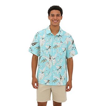 Hawaiian Print Shirt for Men Short Sleeve Button Down Beach Vacation Summer Casual Stylish