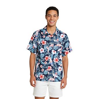 Hawaiian Print Shirt for Men Short Sleeve Button Down Beach Vacation Summer Casual Stylish
