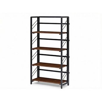 ANIXOL Folding Office Bookshelf with No-Assembly Design