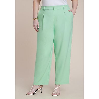 ELOQUII Women's Plus Size Straight Leg Trouser