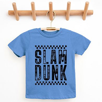 Slam Dunk Checkered Distressed - Youth Short Sleeve Graphic T-Shirt