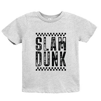 Slam Dunk Checkered Distressed - Youth Short Sleeve Graphic T-Shirt