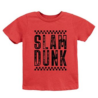 Slam Dunk Checkered Distressed - Youth Short Sleeve Graphic T-Shirt