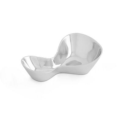 Nambe 15" Ribbon Serving Bowl Stylish, Durable Alloy with Unique Ribbon Shape, Oven-Safe and Large
