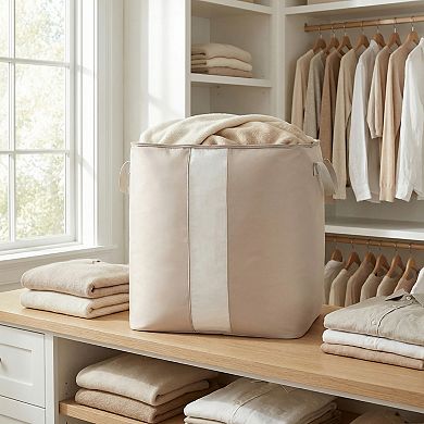 1 Pack Clothes Storage, Viewport Storage Bag, Moving Bag for Comforter, Closet Storage with Handles