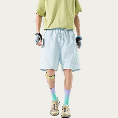 Men's Lightweight Athletic Shorts with Elastic Drawstring Waist Relaxed Fit Design and Side Pocket