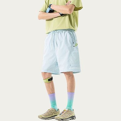 Men's Lightweight Athletic Shorts with Elastic Drawstring Waist Relaxed Fit Design and Side Pocket
