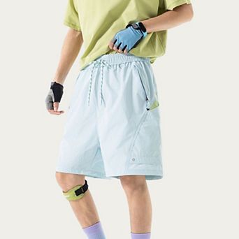 Men's Lightweight Athletic Shorts with Elastic Drawstring Waist Relaxed Fit Design and Side Pocket