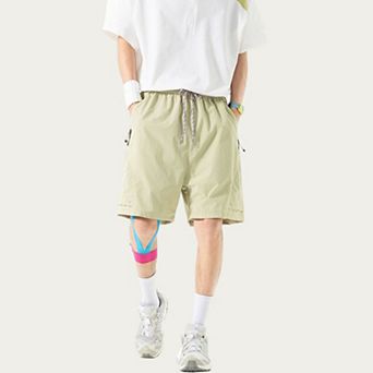 Men's Lightweight Athletic Shorts with Elastic Drawstring Waist Relaxed Fit Design and Side Pocket