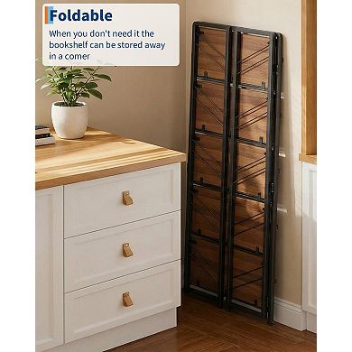 ANIXOL Folding Office Bookshelf with No-Assembly Design