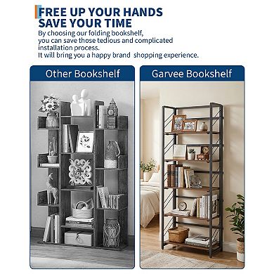 ANIXOL Folding Office Bookshelf with No-Assembly Design