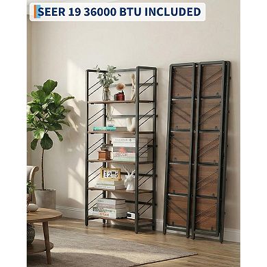 ANIXOL Folding Office Bookshelf with No-Assembly Design