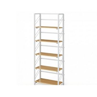ANIXOL Folding Office Bookshelf with No-Assembly Design