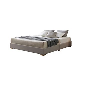 Kings Brand Furniture Lucas Upholstered Platform Bed Frame