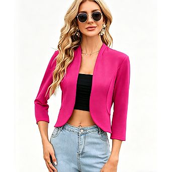 Women’s Casual Lightweight Jacket Ruffle Back Detail Split Sleeve Coat