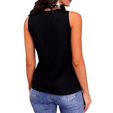 Women's Sequin Embellished V-Neck Tank Top