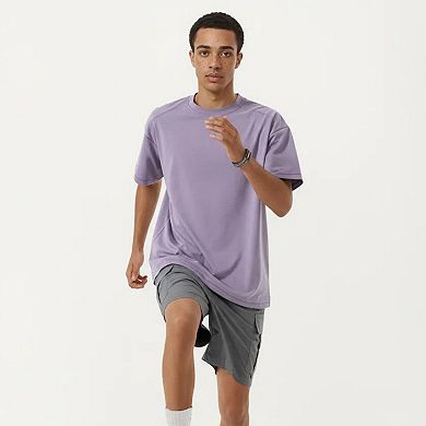 Men's Short Sleeve Oversized T-Shirt with Relaxed Fit Soft Lightweight Everyday Essential Top