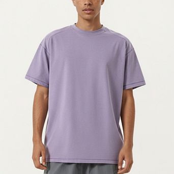 Men's Short Sleeve Oversized T-Shirt with Relaxed Fit Soft Lightweight Everyday Essential Top