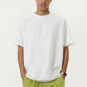 Men's Short Sleeve Oversized T-Shirt with Relaxed Fit Soft Lightweight Everyday Essential Top