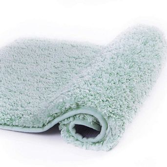 Microfiber Shaggy Bathroom Rug Non Slip Absorbent Washable Bath Mat