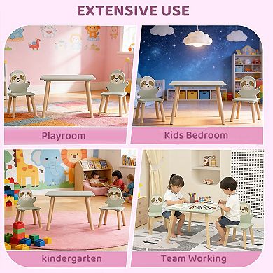 Kids Activity Table and 2 Chair Set