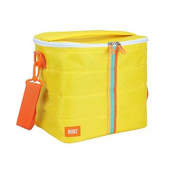 Built Puffer Insulated Crossbody Lunch Tote Bag - 13-Can, Adjustable Strap - (Citrus Sunrise Stripe)