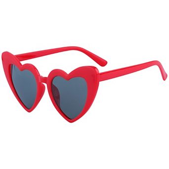 Unisex Heart-Shaped Full-Frame Sunglasses Cool Cute Trendy Versatile Sun Glasses UV Protection