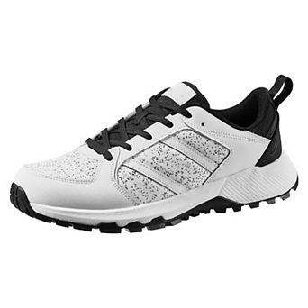 Leather Knit Wide Toe Box Cross Training Shoes with Arch Support for Gym and Walking