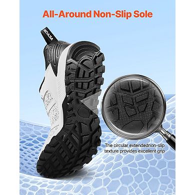 Leather Knit Wide Toe Box Cross Training Shoes with Arch Support for Gym and Walking