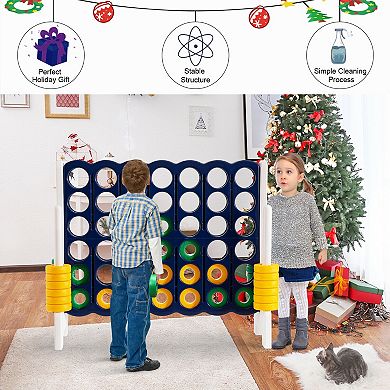 Giant 4-in-a-Row Connect Game Set for Kids and Adults