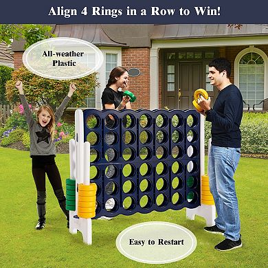 Giant 4-in-a-Row Connect Game Set for Kids and Adults
