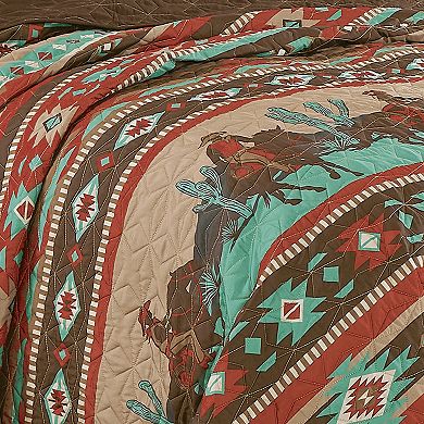 ESCA Turquoise Western Quilt Set