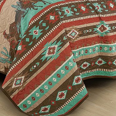 ESCA Turquoise Western Quilt Set