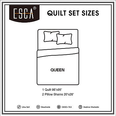 ESCA Turquoise Western Quilt Set