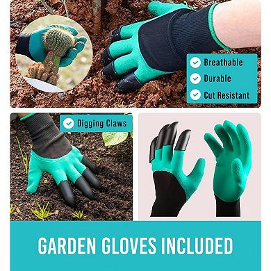 23-Piece Heavy Duty Gardening Tool Set, Durable Ergonomic with Storage Tote