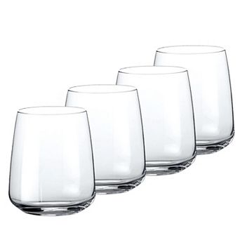 Bormioli Rocco Planeo Set Of 4, Stemless Wine Glasses, And DOF Drinking Glass, 12.25 Oz