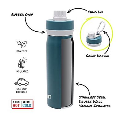 BUILT 20 Oz Stainless Steel Tumbler With Chug Lid - Double Wall Vacuum Insulated Drinking Cup