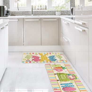Easter Bunny Non-Slip Kitchen Mats 2pc